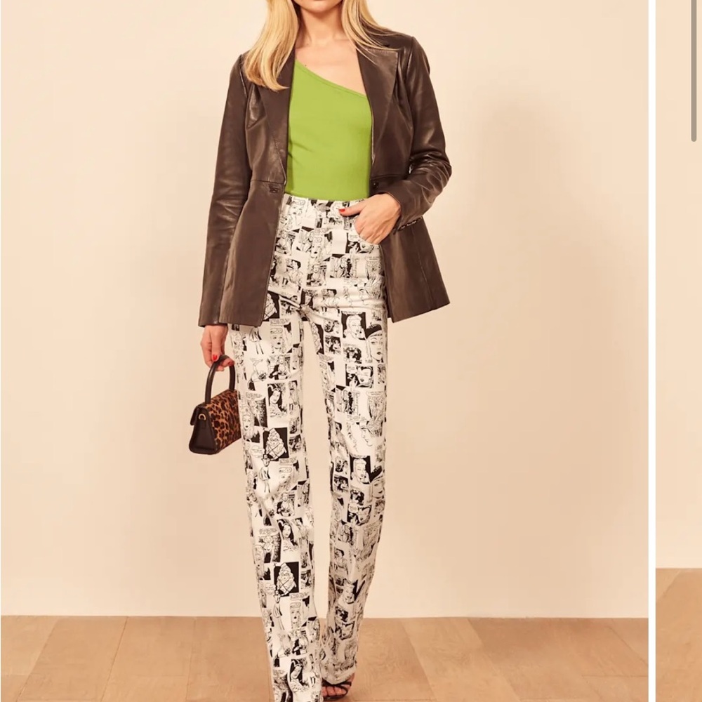 Newsprint Print Women's jeans